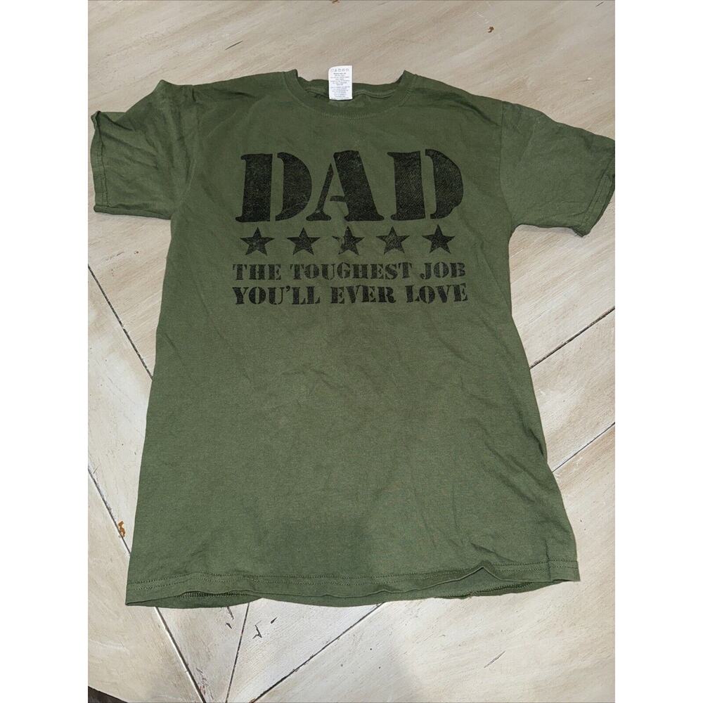 Dad The Toughest Job You'll Ever Love--T-Shirt Father's Day #1DAD SMALL